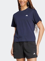 adidas Blue Small Logo 100% Cotton T-Shirt - Image 5 of 7
