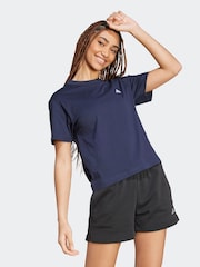 adidas Blue Small Logo 100% Cotton T-Shirt - Image 6 of 7