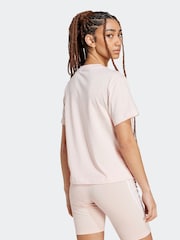 adidas Pink Small Logo 100% Cotton T-Shirt - Image 3 of 7