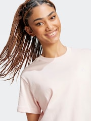 adidas Pink Small Logo 100% Cotton T-Shirt - Image 5 of 7