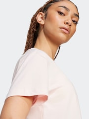 adidas Pink Small Logo 100% Cotton T-Shirt - Image 6 of 7