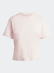 adidas Pink Small Logo 100% Cotton T-Shirt - Image 7 of 7