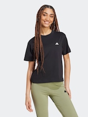 adidas Black Small Logo 100% Cotton T-Shirt - Image 1 of 7