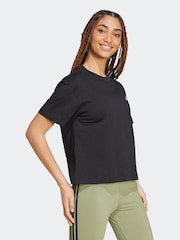 adidas Black Small Logo 100% Cotton T-Shirt - Image 4 of 7