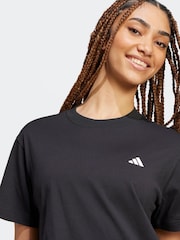 adidas Black Small Logo 100% Cotton T-Shirt - Image 6 of 7