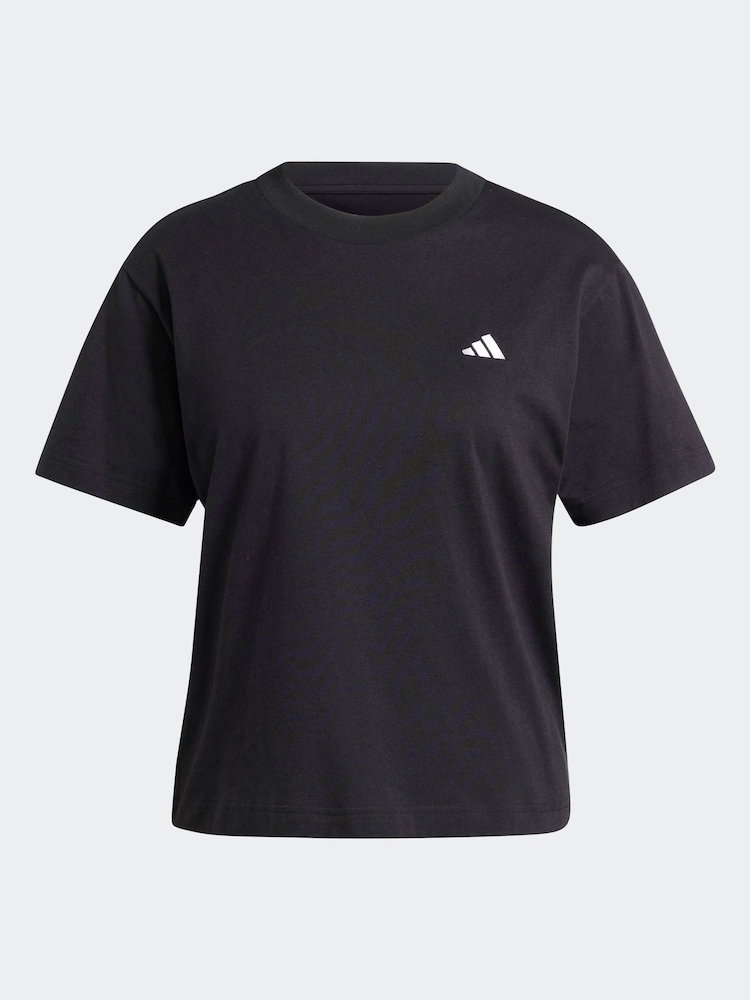 adidas Black Small Logo 100% Cotton T-Shirt - Image 7 of 7