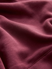 Burgundy Red Oversized Relaxed Fit Heavyweight Brushed Longline Hoodie Sweatshirt - Image 6 of 6