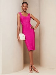 Lipsy Corsagen-Midikleid mit Netzeinsatz - Bild 1 von 4