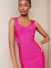 Lipsy Corsagen-Midikleid mit Netzeinsatz - Bild 4 von 4
