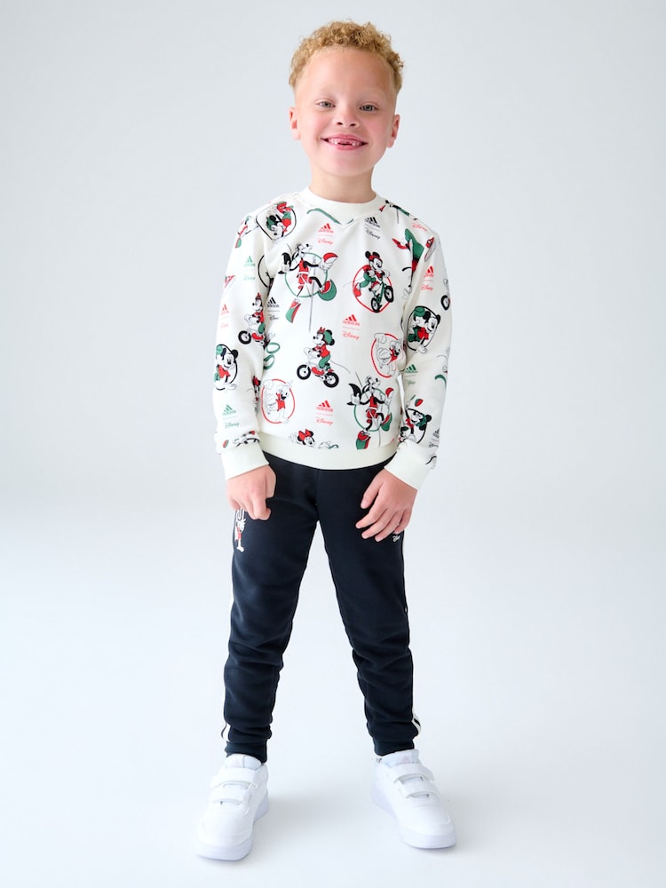 adidas White Disney Mickey Mouse Joggers - Image 1 of 10