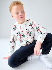 adidas White Disney Mickey Mouse Joggers - Image 3 of 10