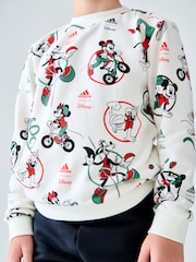 adidas White Disney Mickey Mouse Joggers - Image 6 of 10