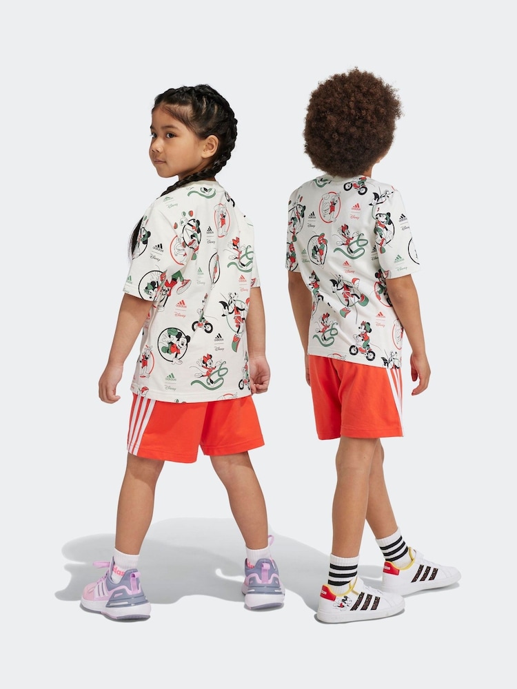 adidas White Disney Mickey Mouse T-Shirt Set - Image 2 of 7