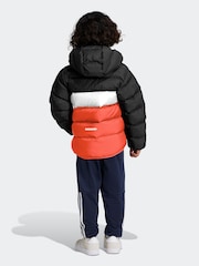 adidas Black/Red Synthetic Down Padded Jacket - Image 3 of 7