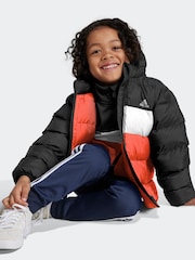 adidas Black/Red Synthetic Down Padded Jacket - Image 5 of 7