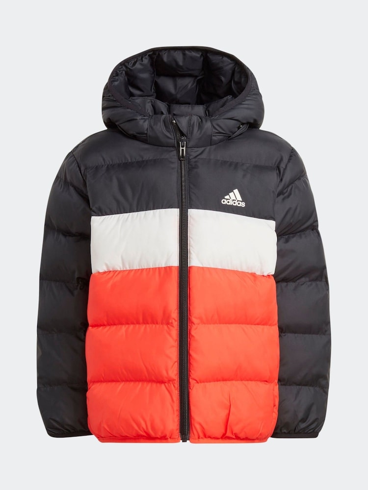adidas Black/Red Synthetic Down Padded Jacket - Image 7 of 7