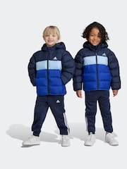adidas Blue Synthetic Down Padded Jacket - Image 1 of 9