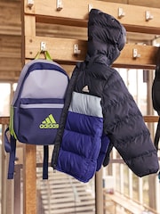 adidas Blue Synthetic Down Padded Jacket - Image 2 of 9