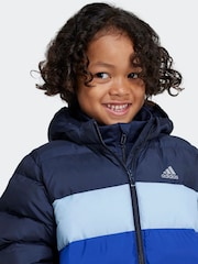 adidas Blue Synthetic Down Padded Jacket - Image 4 of 9