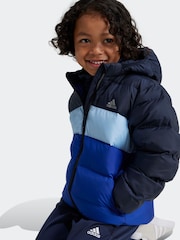 adidas Blue Synthetic Down Padded Jacket - Image 6 of 9