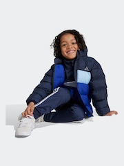 adidas Blue Synthetic Down Padded Jacket - Image 7 of 9