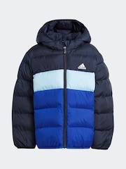 adidas Blue Synthetic Down Padded Jacket - Image 9 of 9