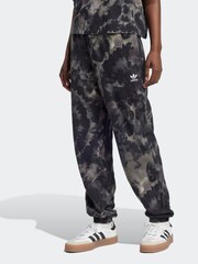 adidas Originals Black Tie Dye 3 Stripe 100% Cotton Joggers - Image 1 of 6