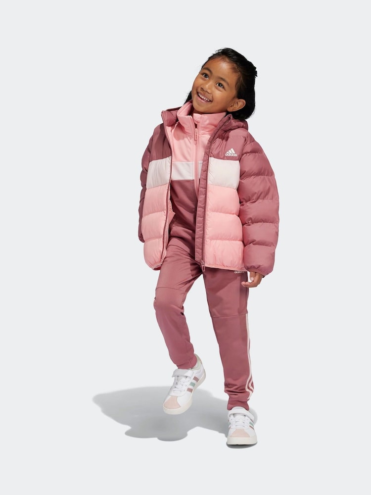 adidas Pink Synthetic Down Padded Jacket - Image 6 of 7