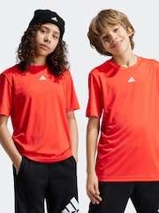 adidas Red Kids Regular Fit Train Essentials Logo T-Shirt - Image 1 of 6
