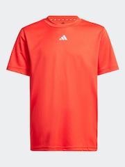 adidas Red Kids Regular Fit Train Essentials Logo T-Shirt - Image 6 of 6