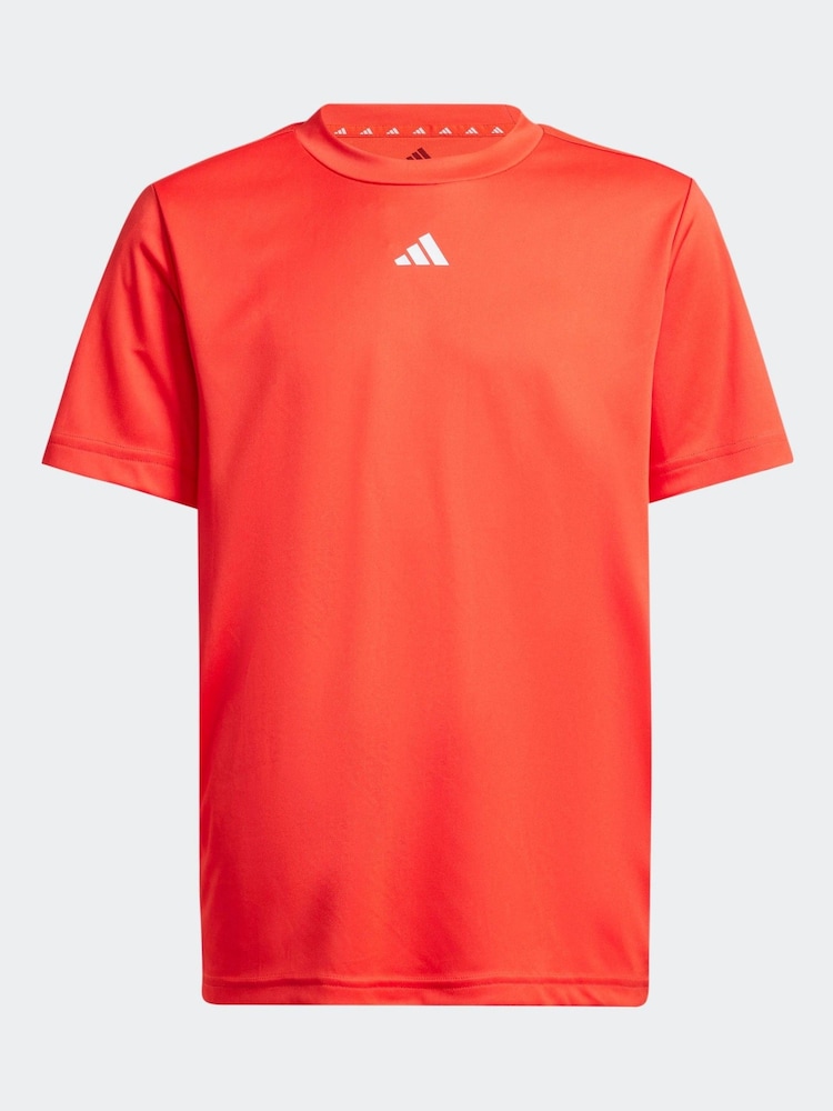 adidas Red Kids Regular Fit Train Essentials Logo T-Shirt - Image 6 of 6