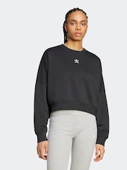 adidas originals Black Essentials Crew Sweatshirt - Image 1 of 7