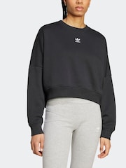 adidas originals Black Essentials Crew Sweatshirt - Image 5 of 7