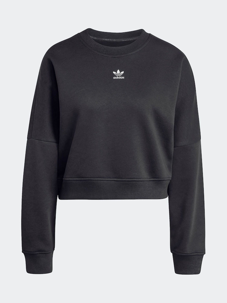 adidas originals Black Essentials Crew Sweatshirt - Image 7 of 7