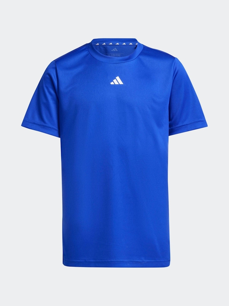 adidas Dark Blue Kids Regular Fit Train Essentials Logo T-Shirt - Image 8 of 8