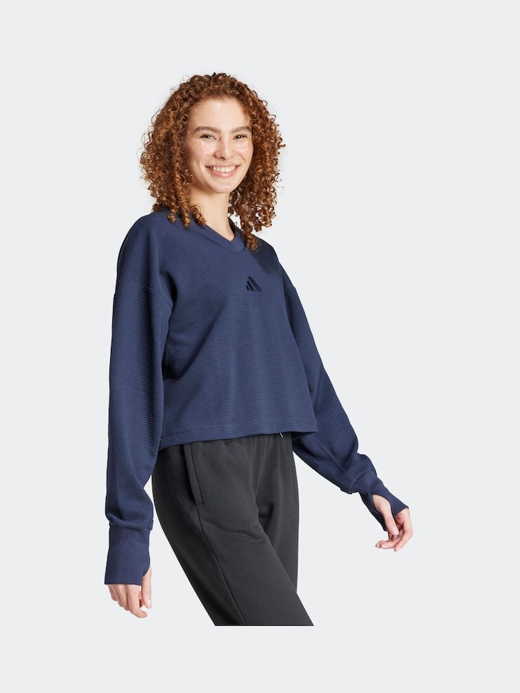 adidas Blue Sweatshirt - Image 1 of 7