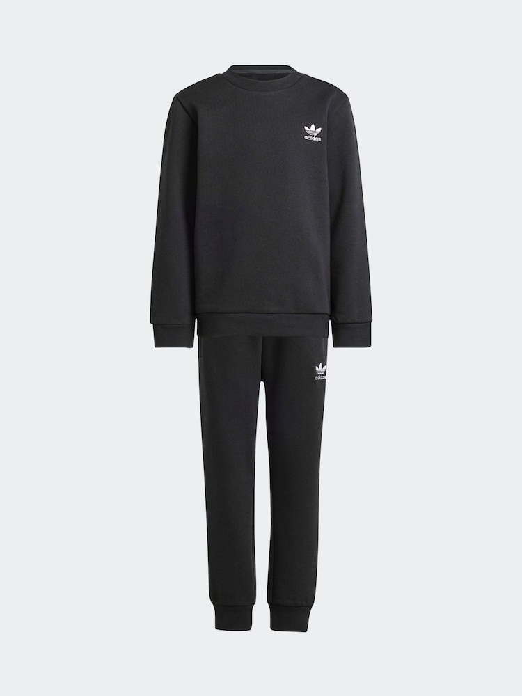 adidas Originals Black Little Kids Sweatshirt and Joggers Set - Image 6 of 6 adidas Originals Black Little Kids Sweatshirt and Joggers Set - Image 6 of 6