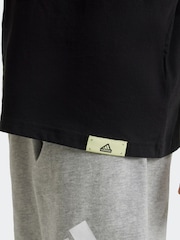 adidas Black 100% Cotton Tech Table T-Shirt - Image 2 of 6