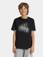 adidas Black 100% Cotton Tech Table T-Shirt - Image 4 of 6
