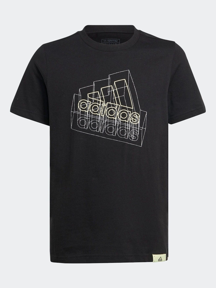 adidas Black 100% Cotton Tech Table T-Shirt - Image 6 of 6