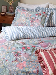 Furn Seaspray Gardenia Ruffle Reversible Duvet Cover and Pillowcase Set - Image 3 of 4