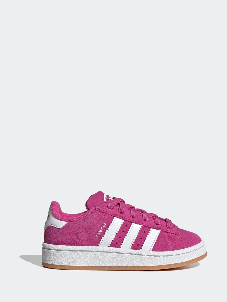 adidas Originals Pink Kids Campus 00s Elastic Lace Trainers - Image 1 of 7