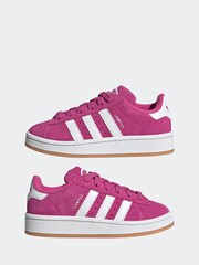 adidas Originals Pink Kids Campus 00s Elastic Lace Trainers - Image 2 of 7