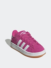 adidas Originals Pink Kids Campus 00s Elastic Lace Trainers - Image 3 of 7