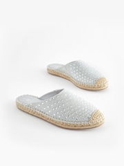 Silver Forever Comfort® Espadrille Mules - Image 1 of 6