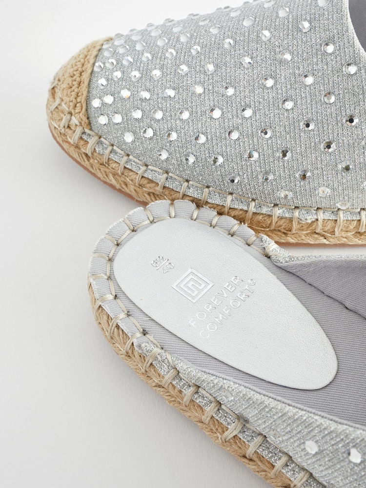 Silver Forever Comfort® Espadrille Mules - Image 6 of 6