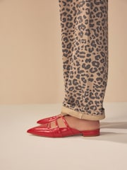 Red Forever Comfort® Point Toe Strappy Mules - Image 3 of 9