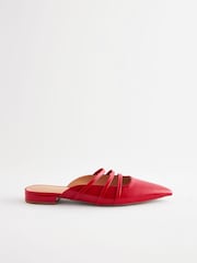Red Forever Comfort® Point Toe Strappy Mules - Image 6 of 9