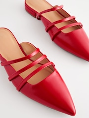 Red Forever Comfort® Point Toe Strappy Mules - Image 7 of 9