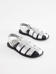 Silver Forever Comfort® Fisherman Sandals - Image 1 of 1